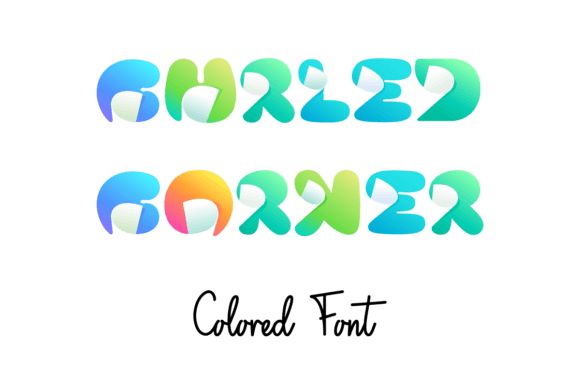 Curled Corner: A Playful Color Font for Standout Designs