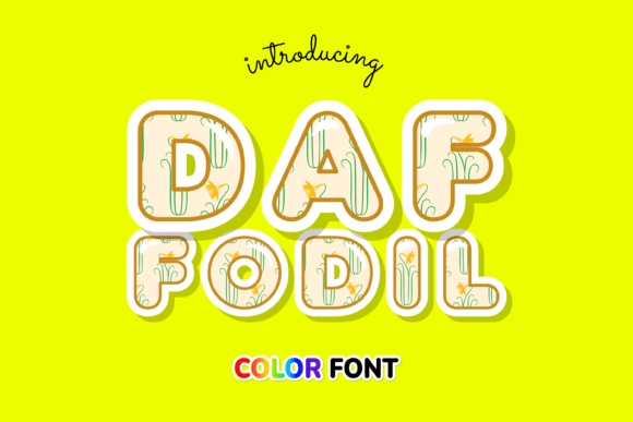 Daffodil: The Floral Color Font for Distinctive Designs