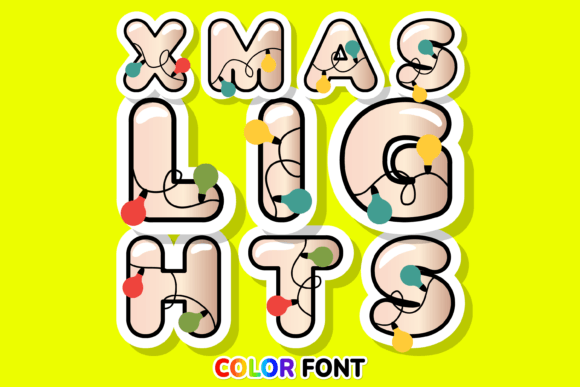 Decking Your Designs with Xmas Lights Typography