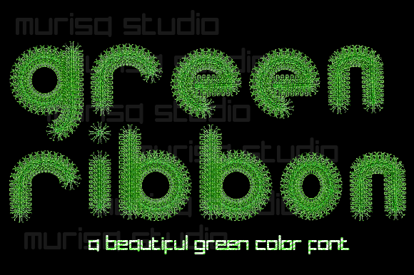 Green Ribbon: A Dynamic Color Font for Vibrant Design