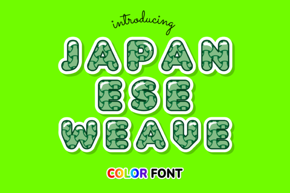 Japanese Weave: An Incredibly Cool Color Font for Creative Designs