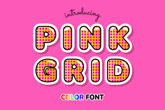 Pink Grid: A Modern Mesh Font for Bold Creators