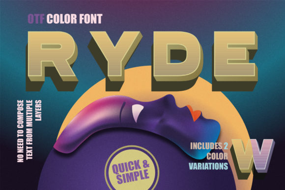 Ryde: A Bold Color Font for Modern Creators