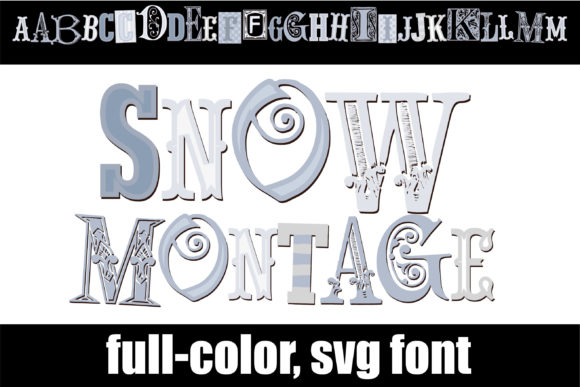 Snow Montage: A Creative Font for Frosty Design Projects