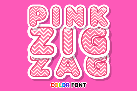 The Energetic Appeal of the Pink Zigzag Typeface