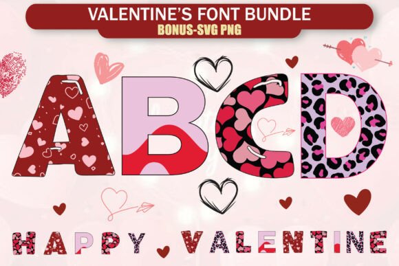 Valentine's Bundle: Crafting Romance with Four Unique Love Fonts