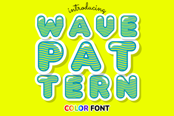 Wave Pattern: A Color Font for Vibrant, Modern Design