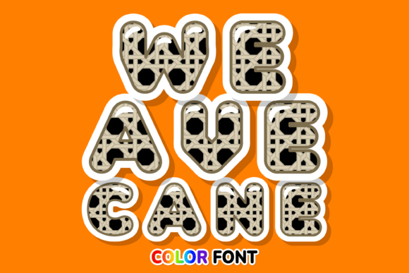 Weave Cane: A Creative Color Font for Modern Designs